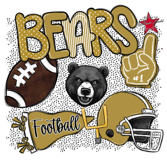 Bears Football Spirit-Gold