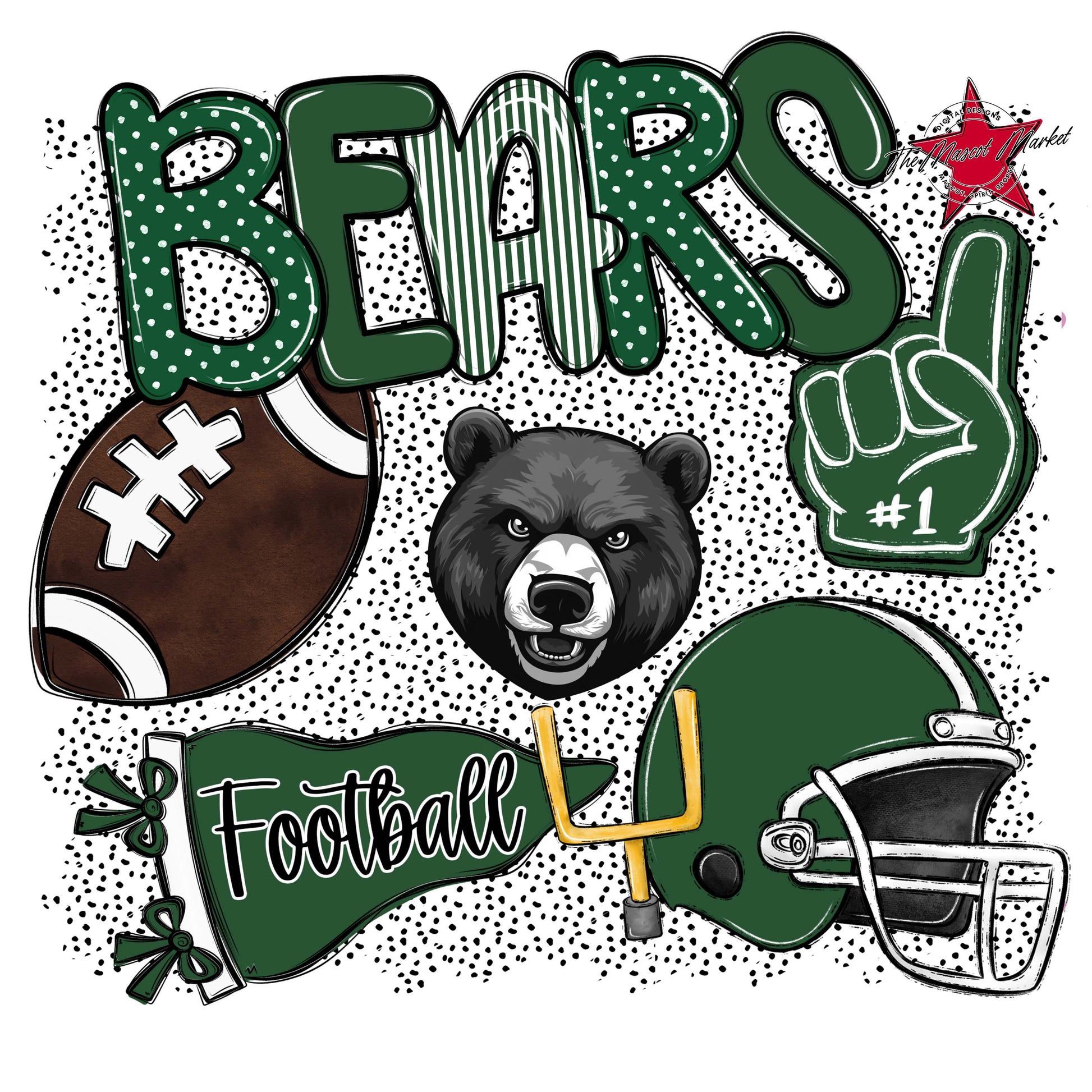 Bears Football Spirit-Green
