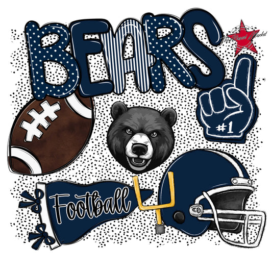 Bears Football Spirit-Navy