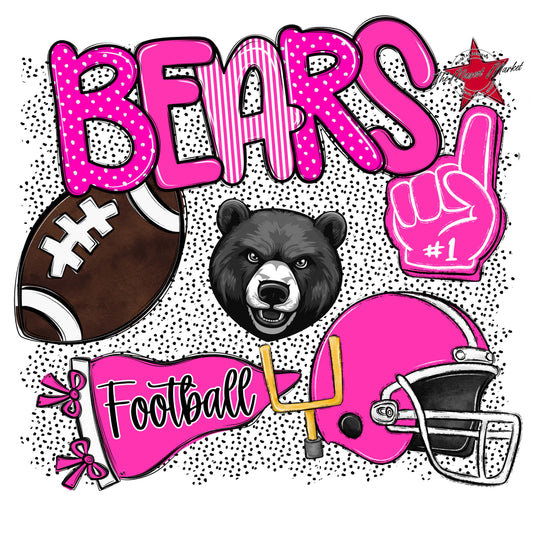 Bears Football Spirit-Pink