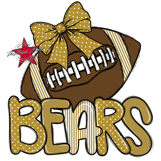 Bears Football Spirit Design-Gold