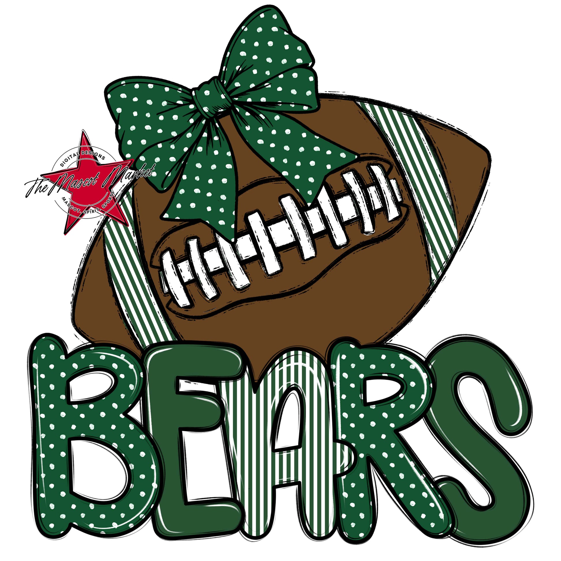 Bears Football Spirit Design-Green