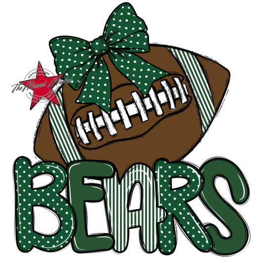 Bears Football Spirit Design-Green