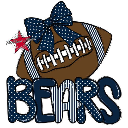 Bears Football Spirit Design-Navy