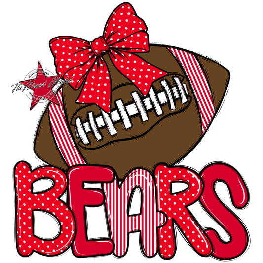 Bears Football Spirit Design-Red