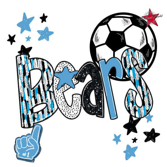 Bears Soccer Scrape-Carolina Blue