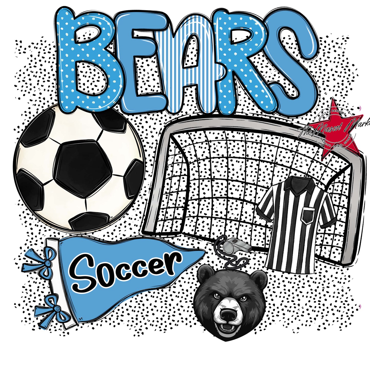Bears Soccer Spirit-Carolina Blue