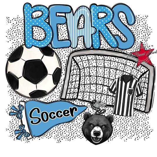 Bears Soccer Spirit-Carolina Blue