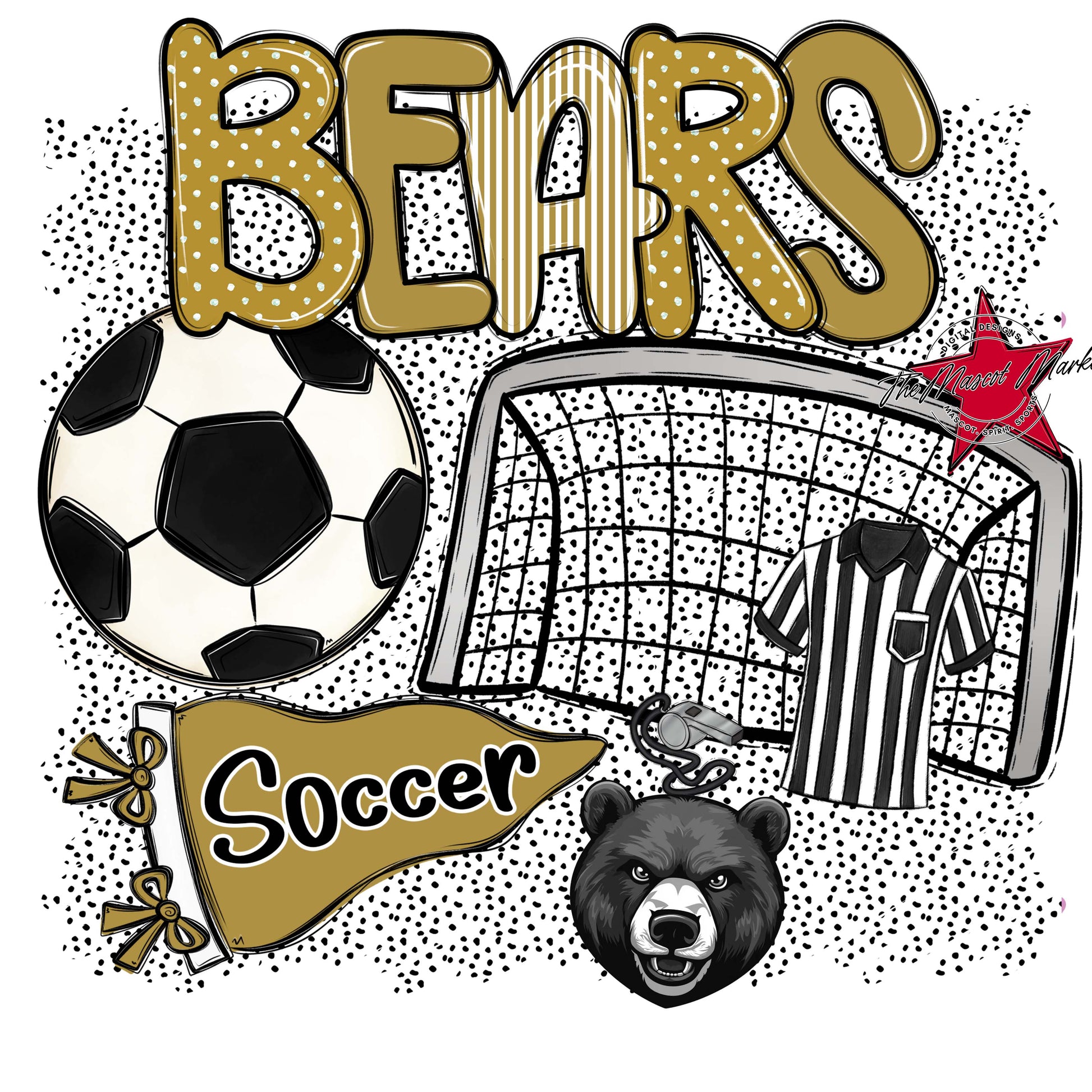 Bears Soccer Spirit-Gold
