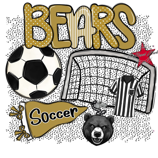 Bears Soccer Spirit-Gold