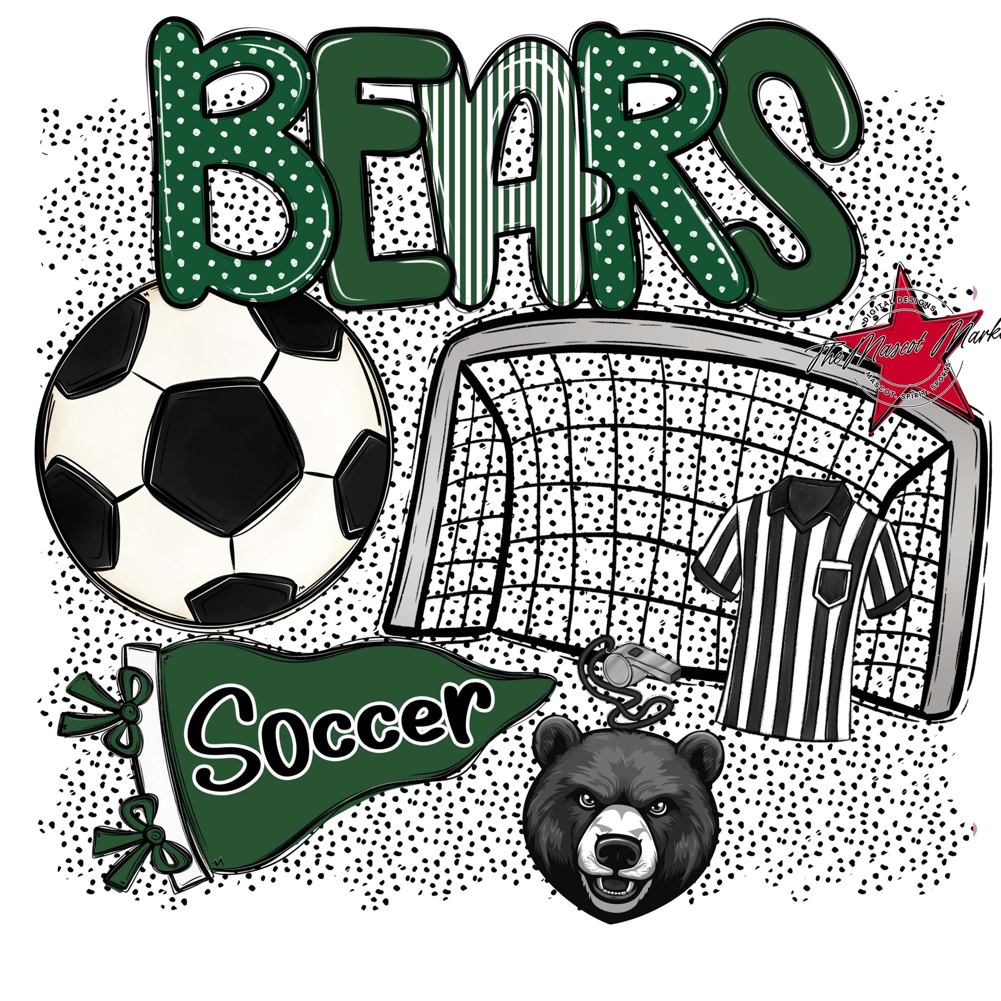 Bears Soccer Spirit-Green