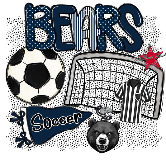 Bears Soccer Spirit-Navy