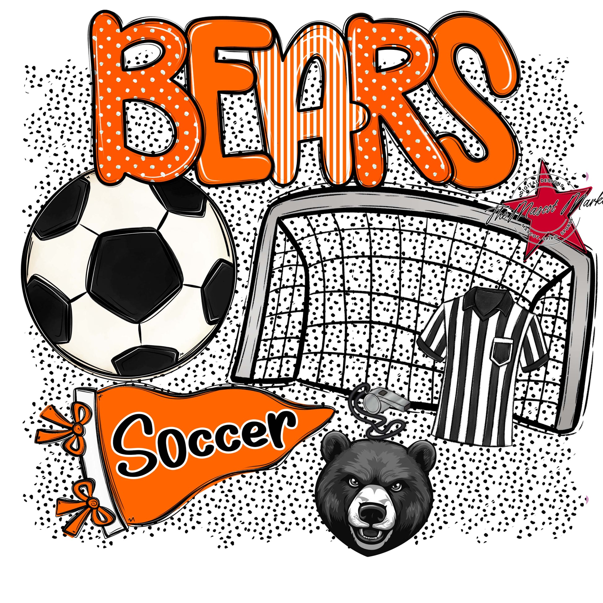 Bears Soccer Spirit-Orange