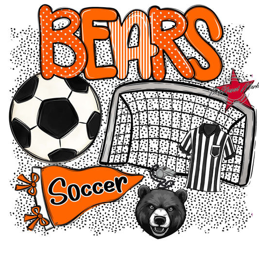 Bears Soccer Spirit-Orange