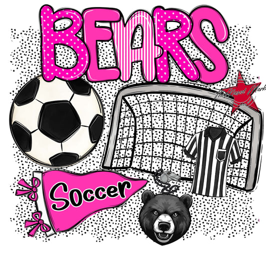 Bears Soccer Spirit-Pink