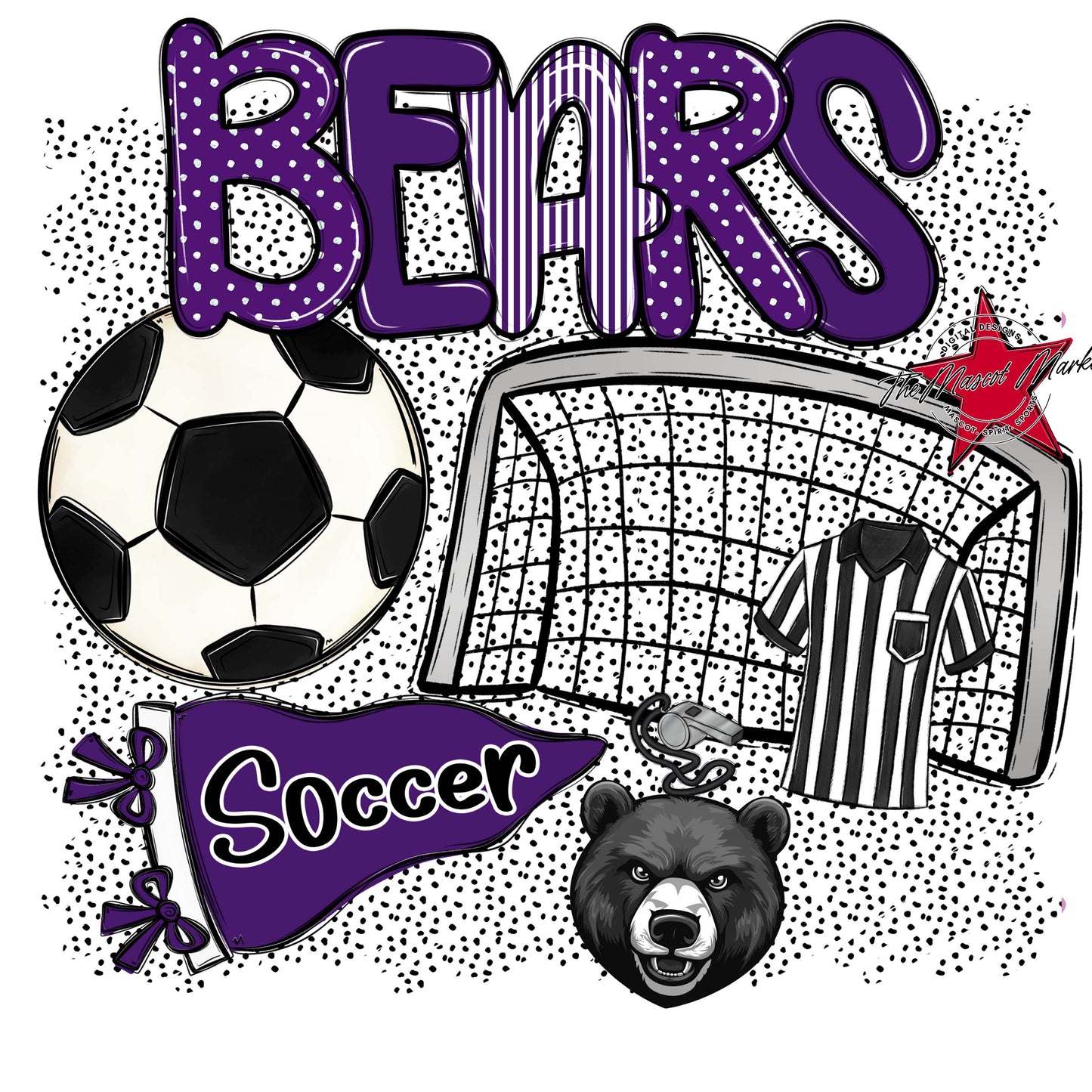 Bears Soccer Spirit-Purple
