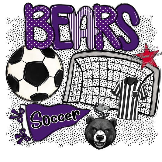 Bears Soccer Spirit-Purple