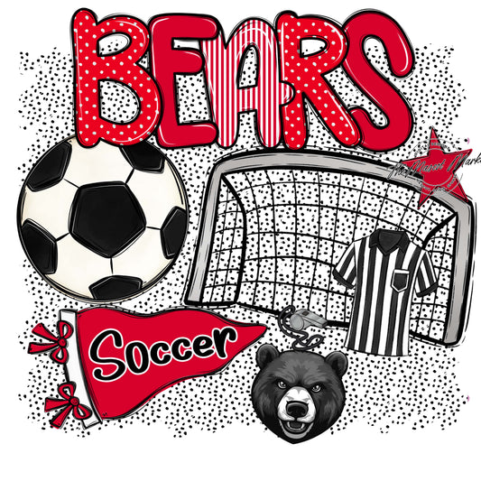 Bears Soccer Spirit-Red