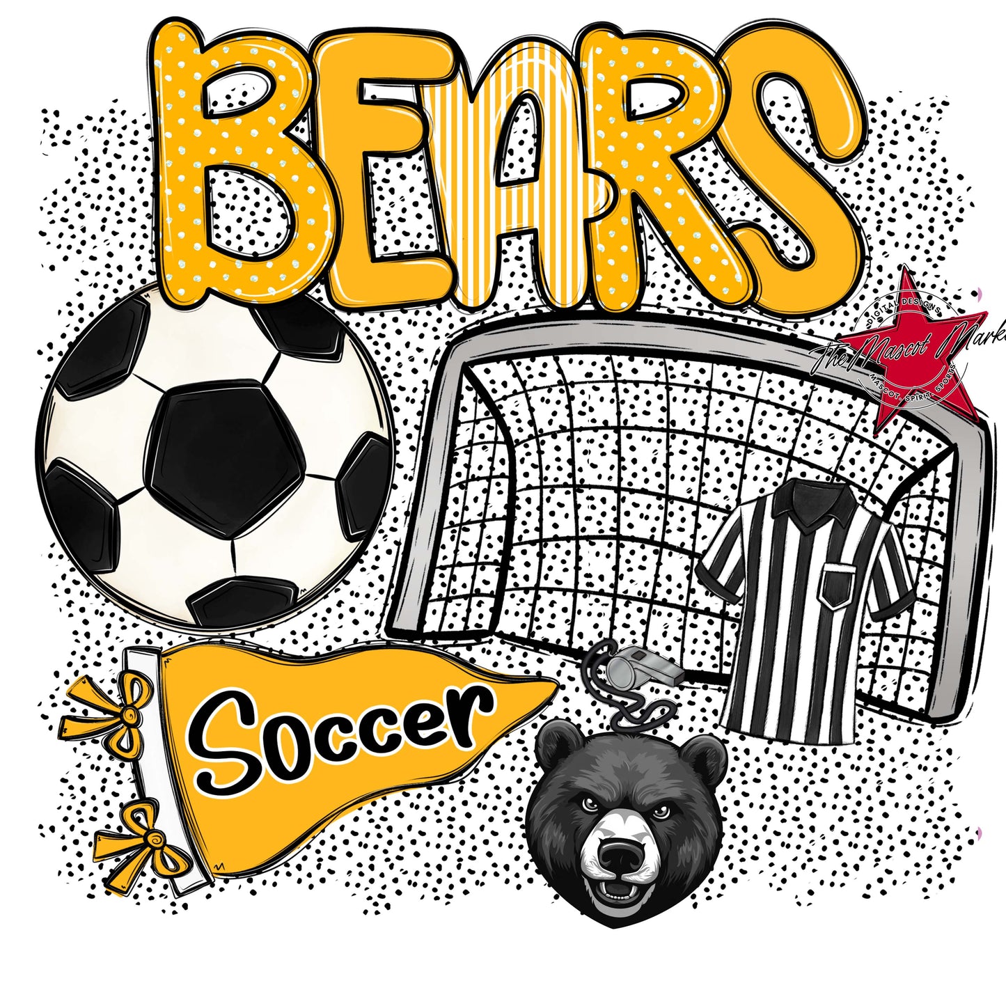 Bears Soccer Spirit-Yellow