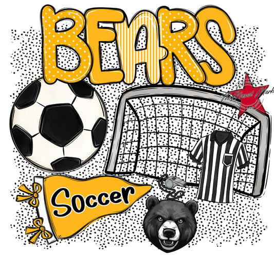 Bears Soccer Spirit-Yellow