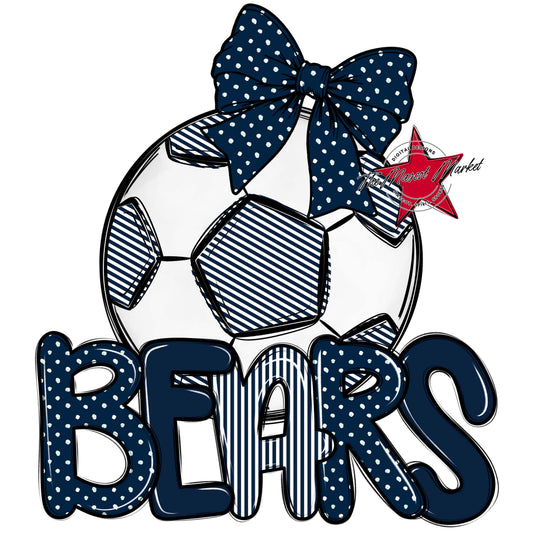 Bears Soccer Spirit Design-Navy