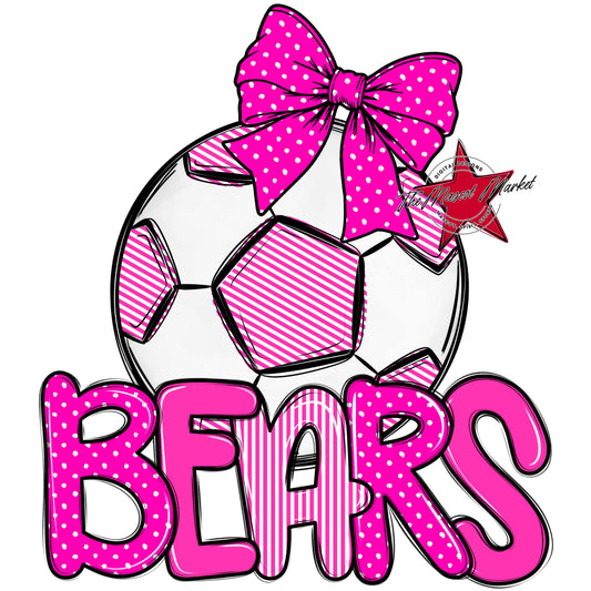 Bears Soccer Spirit Design-Pink