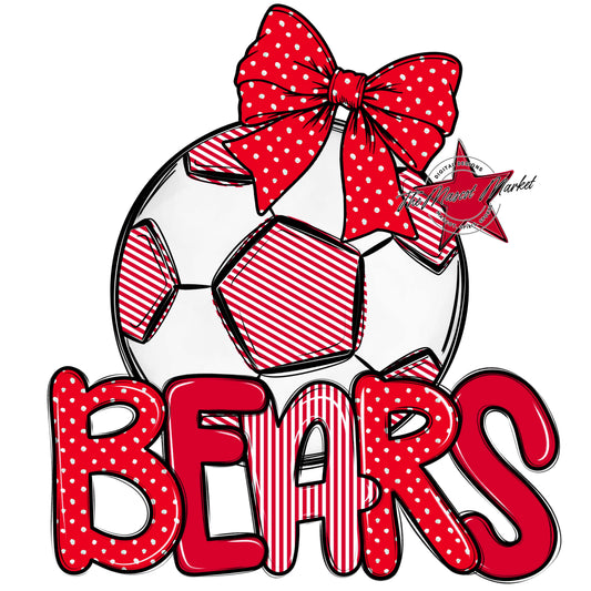 Bears Soccer Spirit Design-Red
