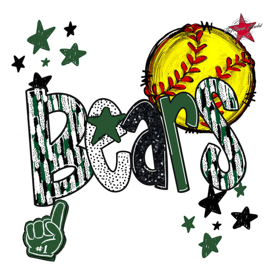 Bears Softball Scrape-Green