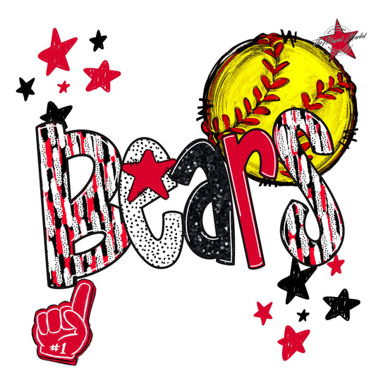Bears Softball Scrape-Red