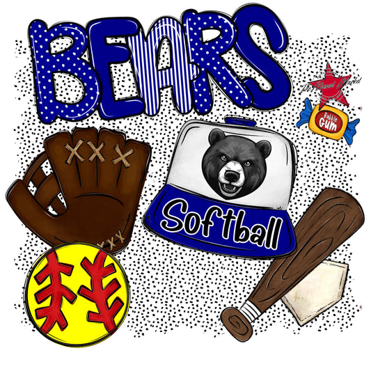 Bears Softball Spirit-Blue