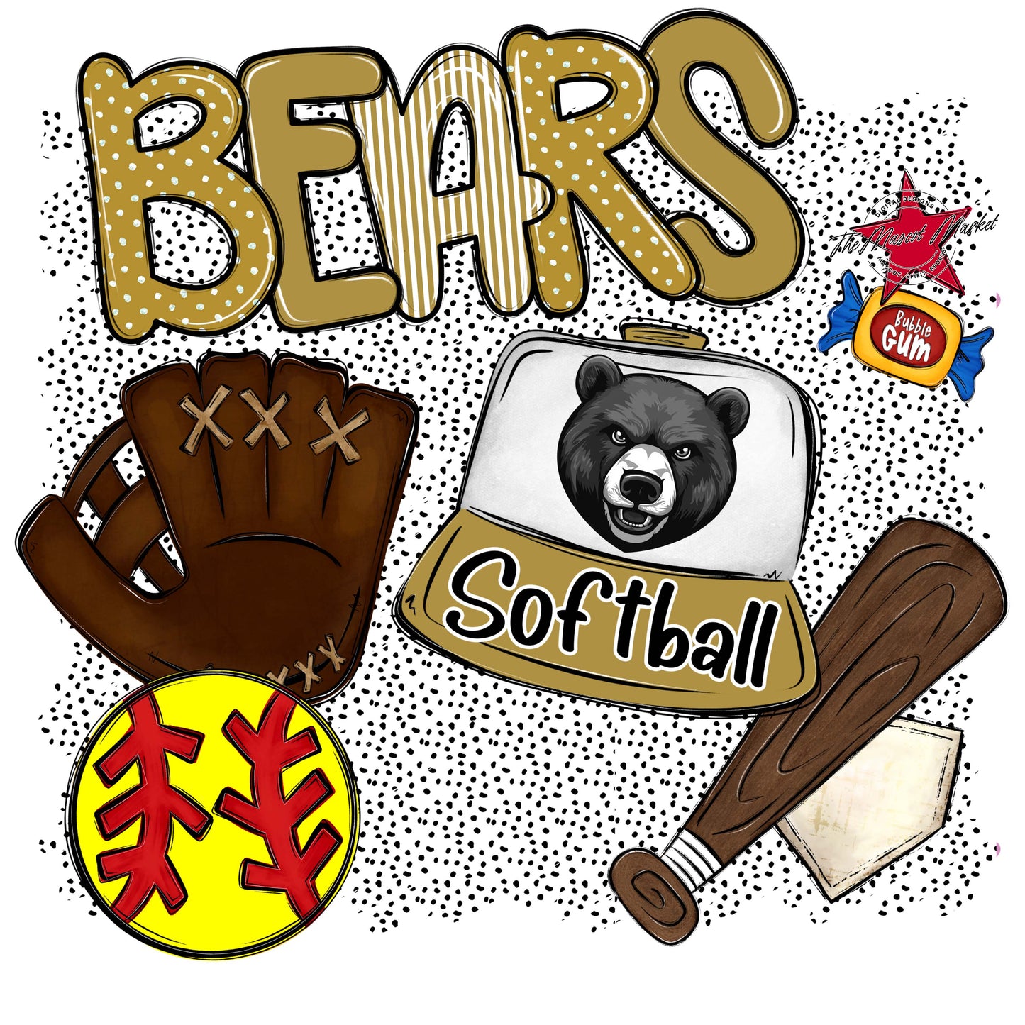 Bears Softball Spirit-Gold