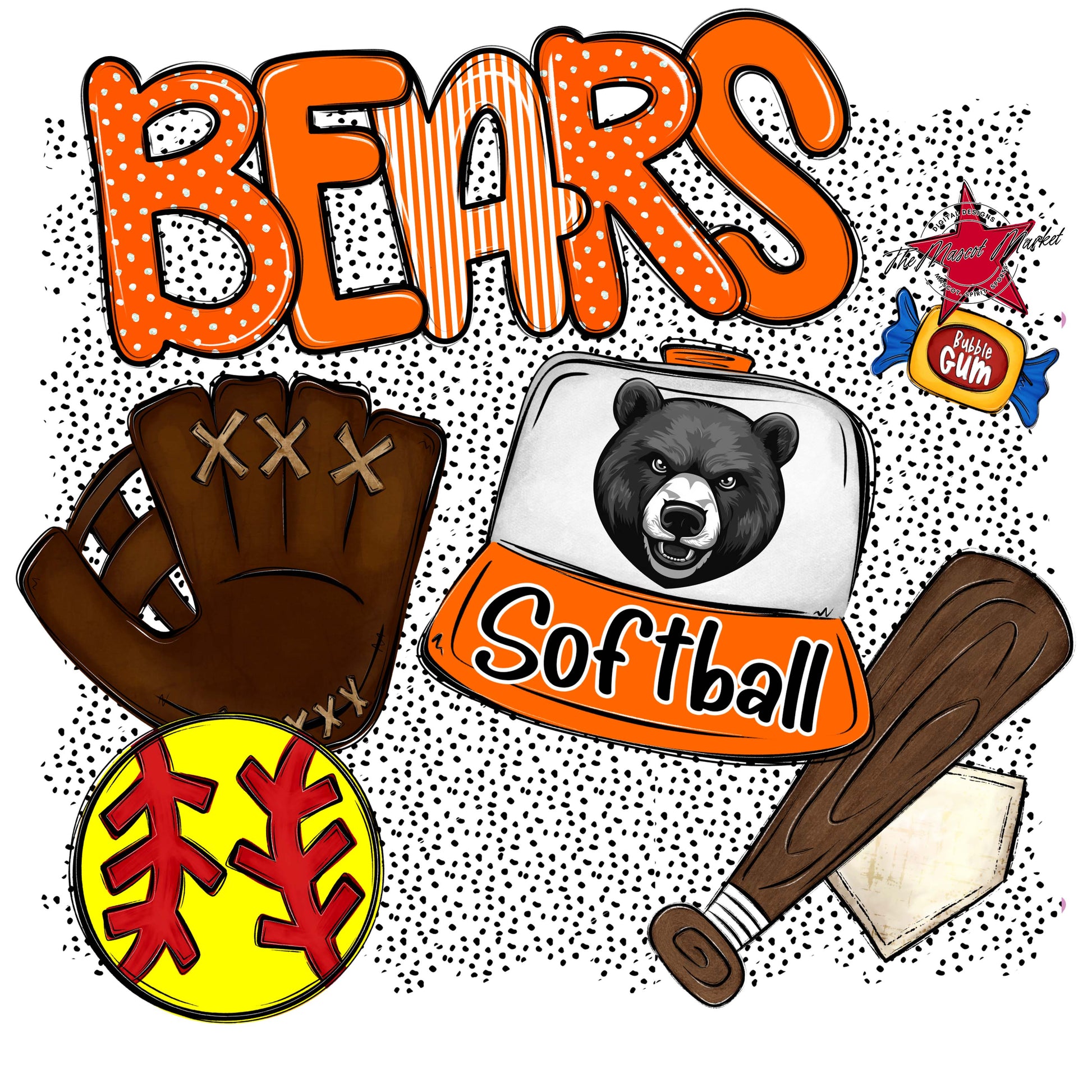 Bears Softball Spirit-Orange