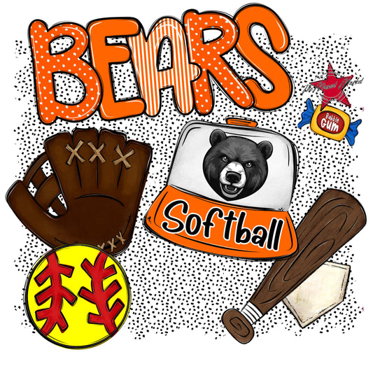 Bears Softball Spirit-Orange