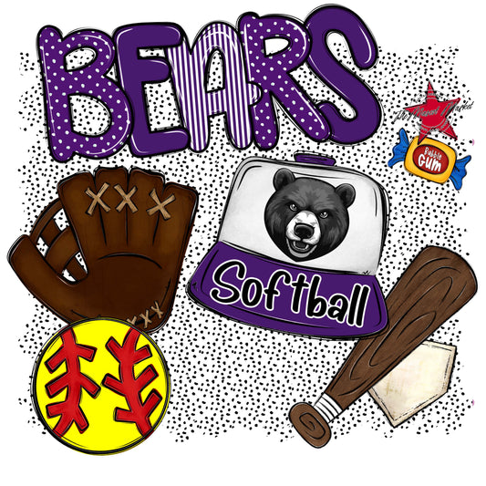 Bears Softball Spirit-Purple