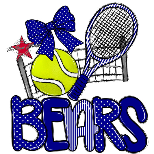 Bears Tennis Spirit Design-Blue
