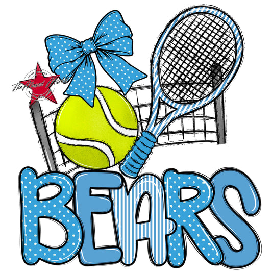Bears Tennis Spirit Design-Carolina Blue