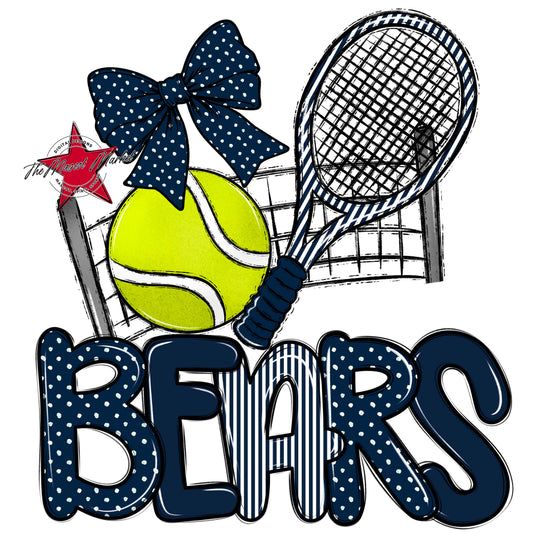 Bears Tennis Spirit Design-Navy