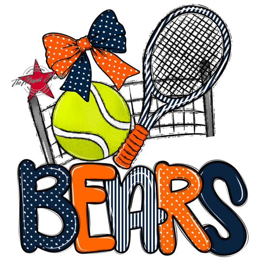 Bears Tennis Spirit Design-Navy & Orange