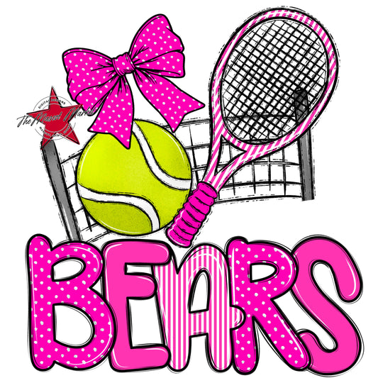 Bears Tennis Spirit Design-Pink