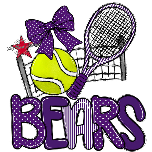 Bears Tennis Spirit Design-Purple