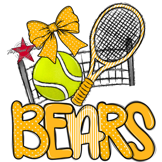 Bears Tennis Spirit Design-Yellow