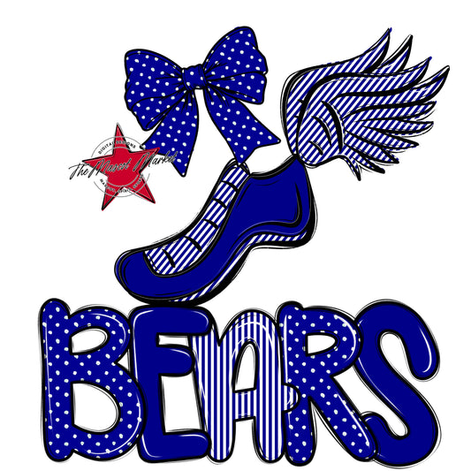 Bears Track Spirit Design-Blue