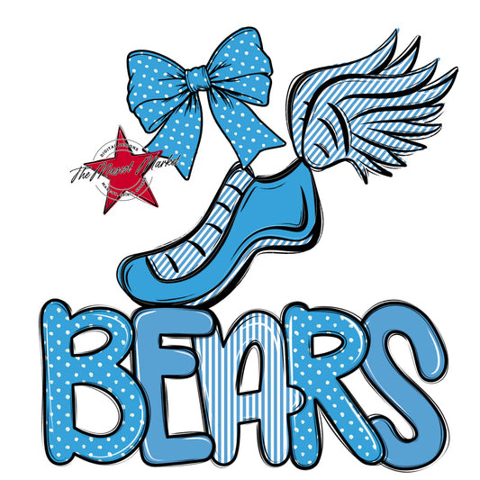 Bears Track Spirit Design-Carolina Blue