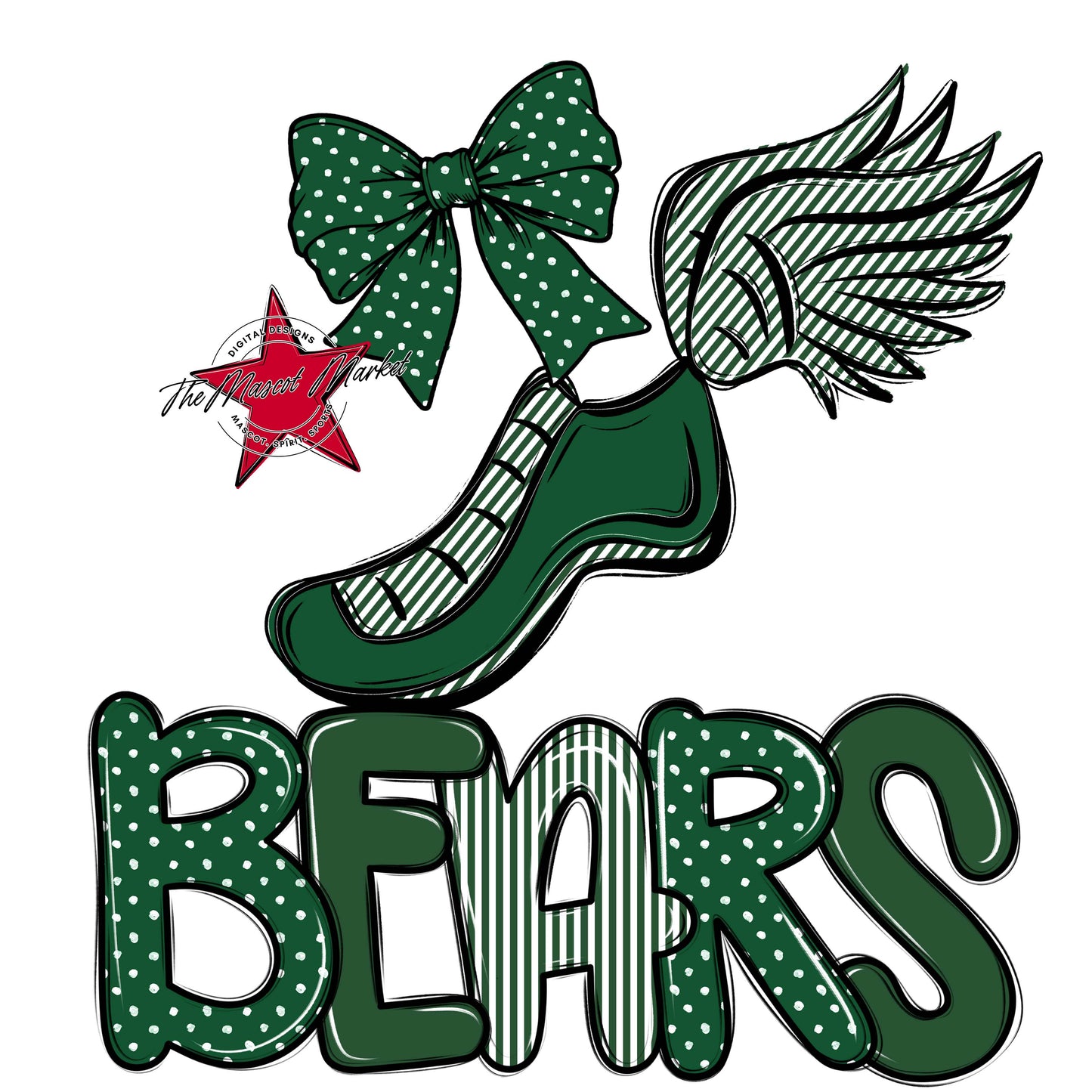 Bears Track Spirit Design-Green