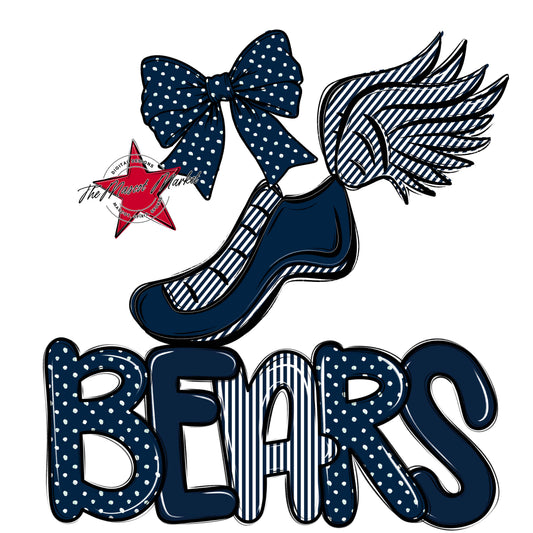 Bears Track Spirit Design-Navy