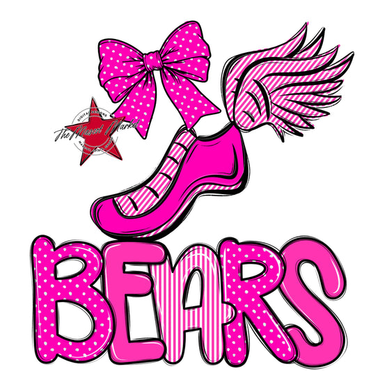 Bears Track Spirit Design-Pink