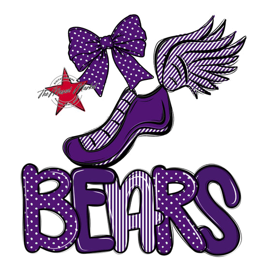 Bears Track Spirit Design-Purple