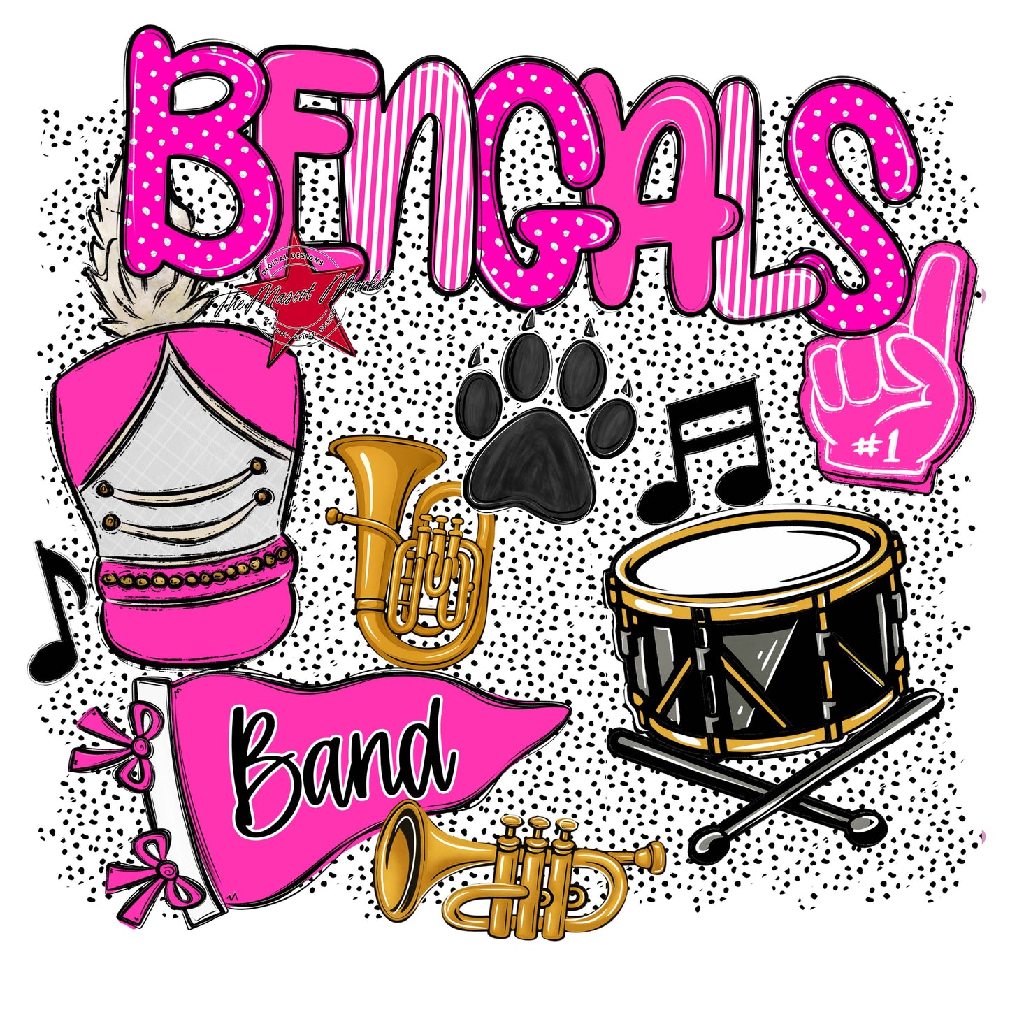 Bengals Band Spirit-Pink
