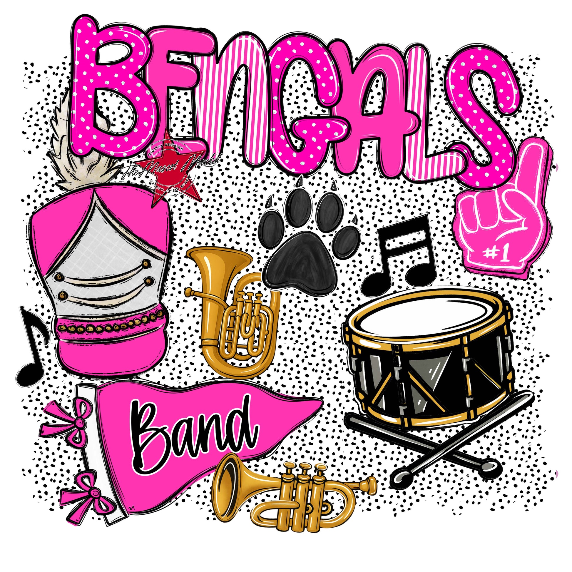 Bengals Band Spirit-Pink