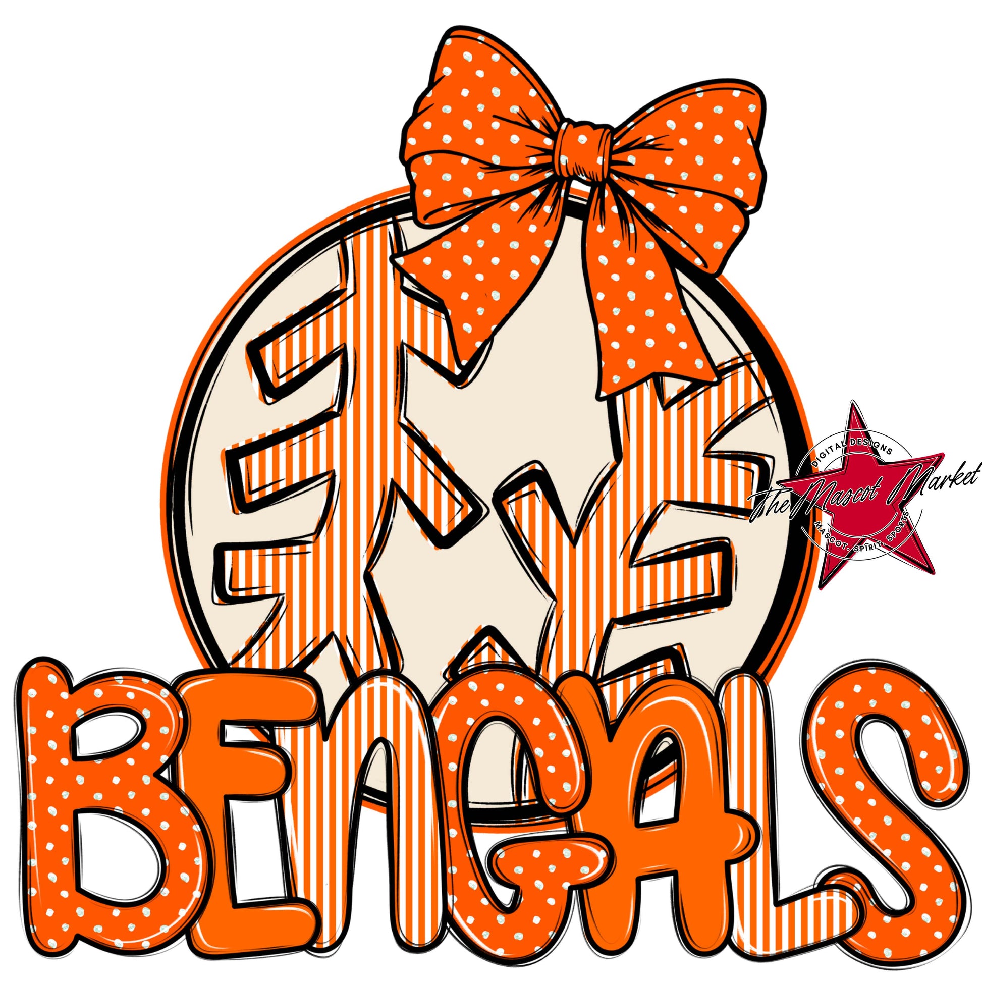 Bengals Baseball-Softball Spirit Design-Orange